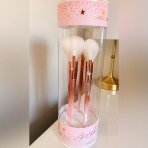 Elegant Rose Gold Makeup Brush Set